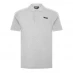 Lonsdale 2 Stripe Short Sleeve Polo Shirt Grey Marl