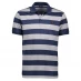 Paul And Shark Stripe Polo Shirt Navy/Grey 147