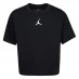 Детская футболка Air Jordan Jordan Jumpman Cropped T-Shirt Junior Girls Black/White SL