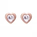 Ted Baker HAN Crystal Heart Earrings For Women Rose Gold- Clear Crystal