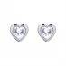 Ted Baker HAN Crystal Heart Earrings For Women Silver/Crystal
