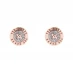 Ted Baker EISLEY Enamel Mini Button Earrings For Women Rose Gold- Silver Glitter