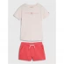 Tommy Hilfiger Essential T-Shirt and Shorts Set Juniors Laser Pink