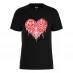 Marvel Marvel Heart T-Shirt Black