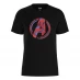 Marvel Marvel Paper Avengers Symbol T-Shirt Black