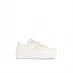 Жіночі кросівки Calvin Klein Jeans Suede Leather Platform Trainers White/Pink