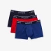 Мужские трусы Lacoste 3 Pack Boxer Shorts Navy/Red/Blu