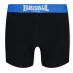 Lonsdale 2 Pack Trunk Shorts Junior Boys Black/Brt Blue
