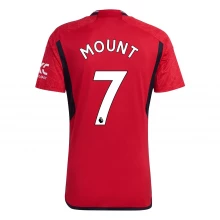 Мужская футболка с коротким рукавом adidas Manchester United Home Mason Mount Shirt 2023 2024 Adults