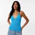 Jack Wills Knitted Cut Out Cami Bright Blue