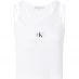 Calvin Klein Jeans Ribbed Double Layer Tank Top Bright White