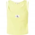 Calvin Klein Jeans Ribbed Double Layer Tank Top Yellow Sand
