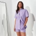 I Saw It First Cotton Short Sleeve Shirt LILAC