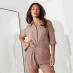 I Saw It First Textured Oversized Shirt Co-Ord MOCHA