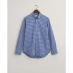 Gant Regular Fit Gingham Poplin Shirt Mid Blue 436