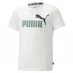Puma Essentials Logo T Shirt White/Adriatic