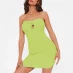 Женское платье I Saw It First Textured Twist Front Cut Out Bandeau Mini Dress LIME