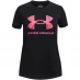 Детская футболка Under Armour Tech™ Print Fill Big Logo Short Sleeve Girls Black/Pink