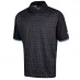Island Green Golf Diamond Print Polo Shirt Mens black