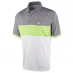 Island Green Golf Colour Block Polo Shirt  Mens White