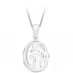Be You Silver Engraved Oval Locket Sterling Silver