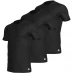 adidas 3 Pack Active Core Cotton V Neck T Shirt Mens Black