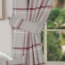 Home Curtains Hudson Woven Check Tie Backs Red