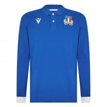 Мужская футболка поло Macron Italy Rugby Home Polo Shirt 2023 2024 Adults