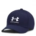 Under Armour Branded Lockup Adjustable Cap Junior Boys Midng Nvy Whit