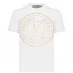 VERSACE JEANS COUTURE Round Logo T Shirt White G03