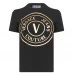 VERSACE JEANS COUTURE Round Logo T Shirt Blk/Gold G89