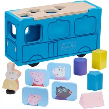 Peppa Pig Pig Wooden School Bus with Accessories