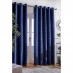Homelife Chenille Woven Eyelet Curtains Navy