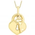 Be You 9ct Padlock and Key Necklace Yellow Gold