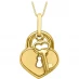 Be You 9ct Padlock and Key Necklace Yellow Gold