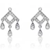 Espree Espree Espree Elite Fashion Crystal 3 Drop Geometric Pendant Silver