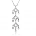 Espree Espree Espree Elite Fashion Crystal 3 Drop Geometric Pendant Silver