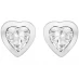 Be You Silver Heart CZ Stud Earrings / Necklace Sterling Silver