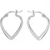 Be You Silver Heart Hoops Sterling Silver