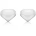 Be You Silver Puffed Heart Stud Earrings Sterling Silver