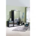 Homelife Coniston 4 Piece Mirror Bedroom Set Black