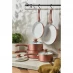 Homelife 5pc Non-Stick Ribbed Ceramic Pan Set Copper