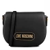 Love Moschino Logo Plaque Saddle Bag Nero 000