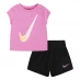 Nike Recycled Shorts Pyjama Set Baby Girls Black