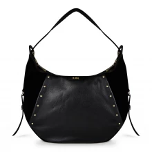 Женская сумка Biba Biba Leather Studded Hobo Bag