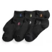 Ralph Lauren 6 Pack Multi Trainer Socks Black 930