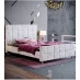 Lassic Vida Designs Valentina Double Bed Silver Crushed Velvet