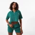 Slazenger ft. Wolfie Cindy Towelling Cropped Polo Womens Forest Green