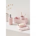 Homelife Set of 4 Plastic Accessory Set Blush Pink