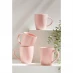 Homelife 4 Piece Stoneware Mug Set Blush Pink
